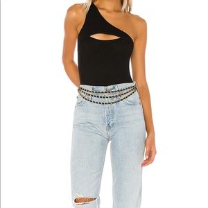 Superdown sadra one shoulder bodysuit